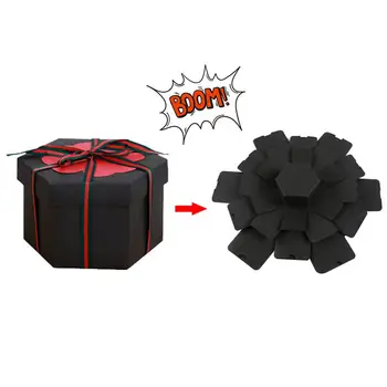 

Explosion Box DIY Handmade Photo Album Scrapbooks Gift Box with 6 Faces for Wedding Birthday Party P20