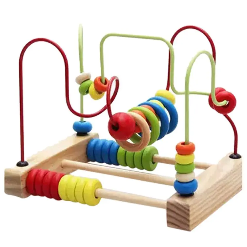 Baby Wood spiral abacus Math Educational Toy Counting Circles Bead Abacus Wire Maze Roller Coaster Around Beads toys for kids Baby Wood spiral abacus Math Educational Toy Counting Circles Bead Abacus Wire Maze Roller Coaster Around Beads toys for kids
