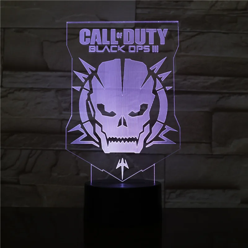 3d ночник s Call of Duty Mask красочные Налобные фонарики для кровати креативный подарок