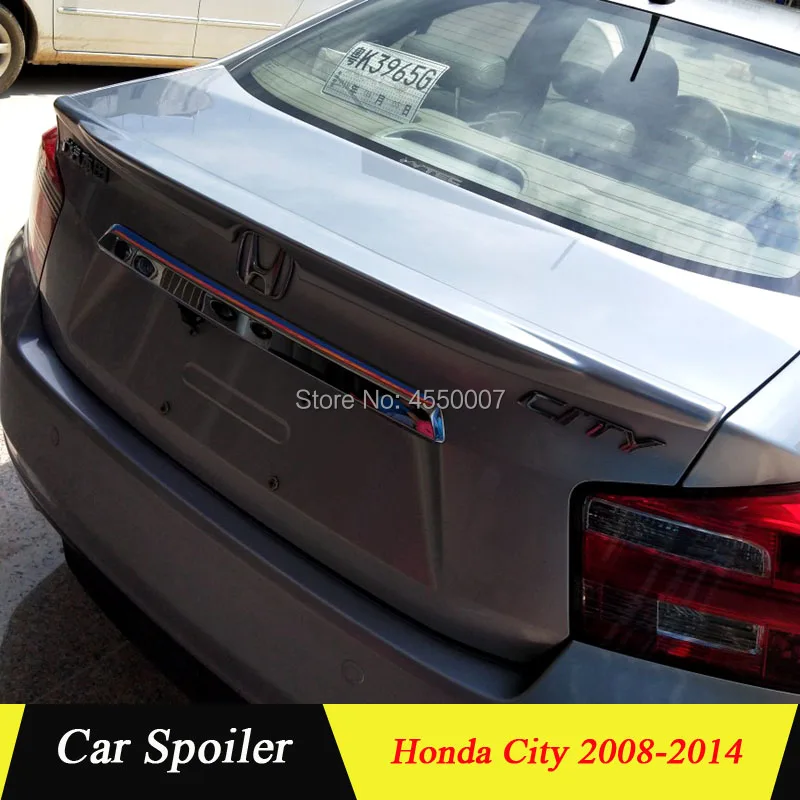 Для honda City 2008 2009 2010 2011 2012 2013 спойлер украшение крыла автомобиля АБС пластик задний спойлер багажника для honda city