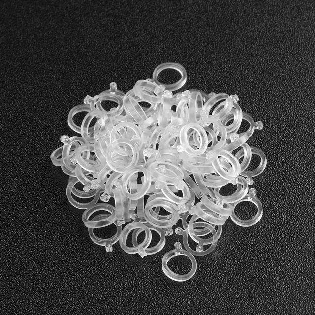 100PCS/Lot White PE Pellet Bait Lure Bands Elastic Transparent