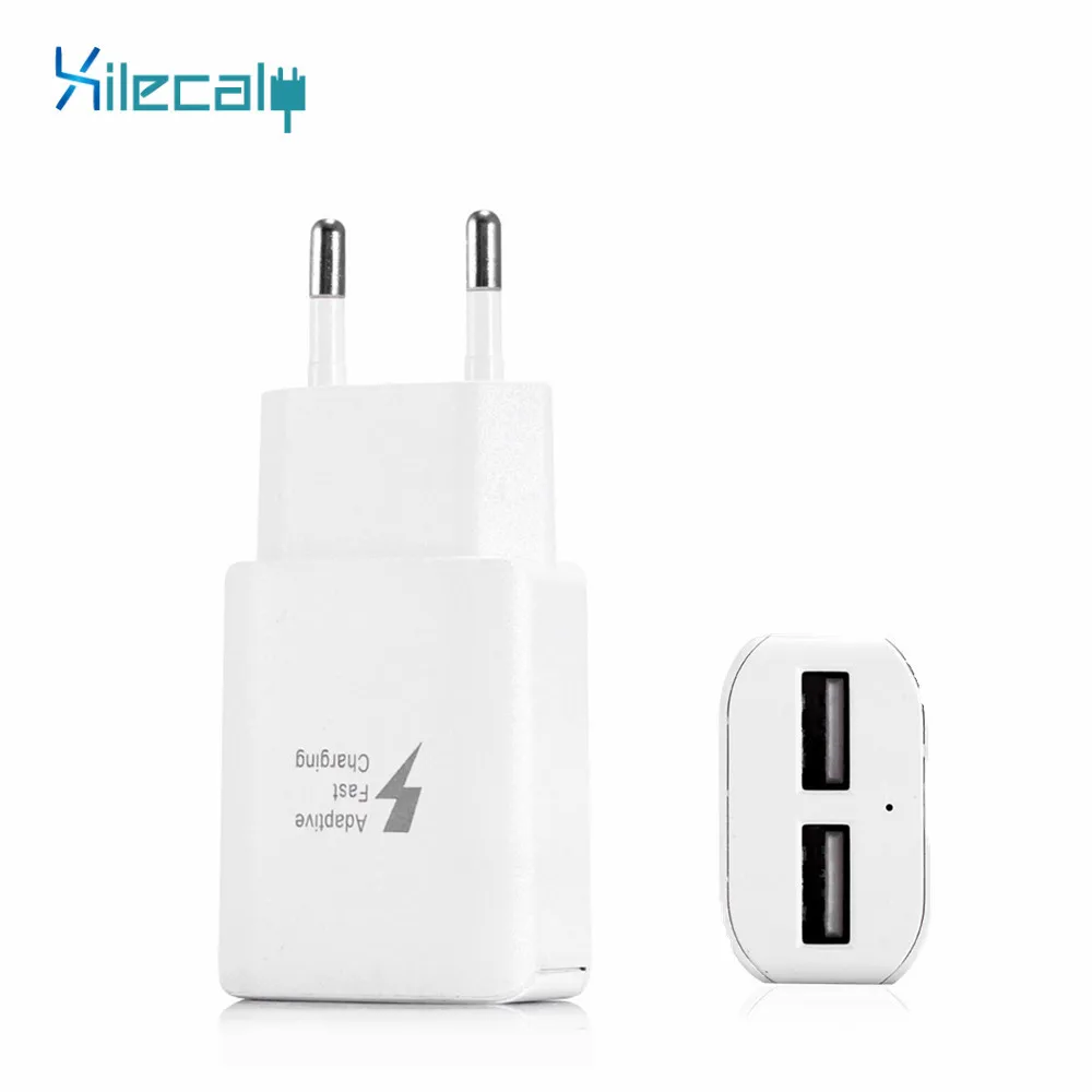 5 V 2A الاتحاد الأوروبي التوصيل الهاتف شاحن 2 USB محول الهاتف المحمول جدار شاحن جهاز مايكرو بيانات الشحن ل فون 8 7 باد سامسونج