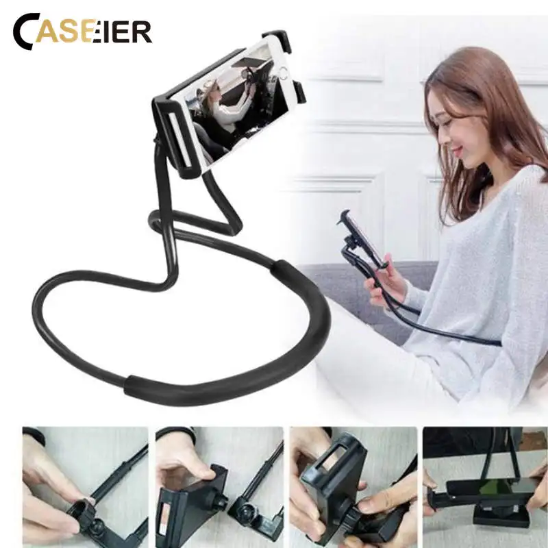 

CASEIER Neck Phone Holder Facility Cell Phone Hanging Holder For All Smartphone Sofa Desk Holders For iPhone XR Necks Stand