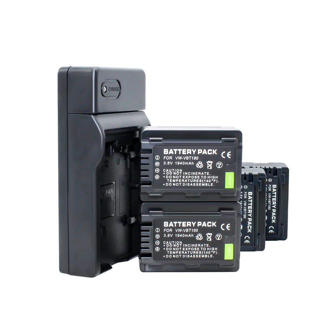 

4pcs VW-VBT380 Batteries + 1pcs USB Charger for Panasonic HCV380 HCV510 HCV520 HCV550 HC-V710 HC-V720 HC-V750