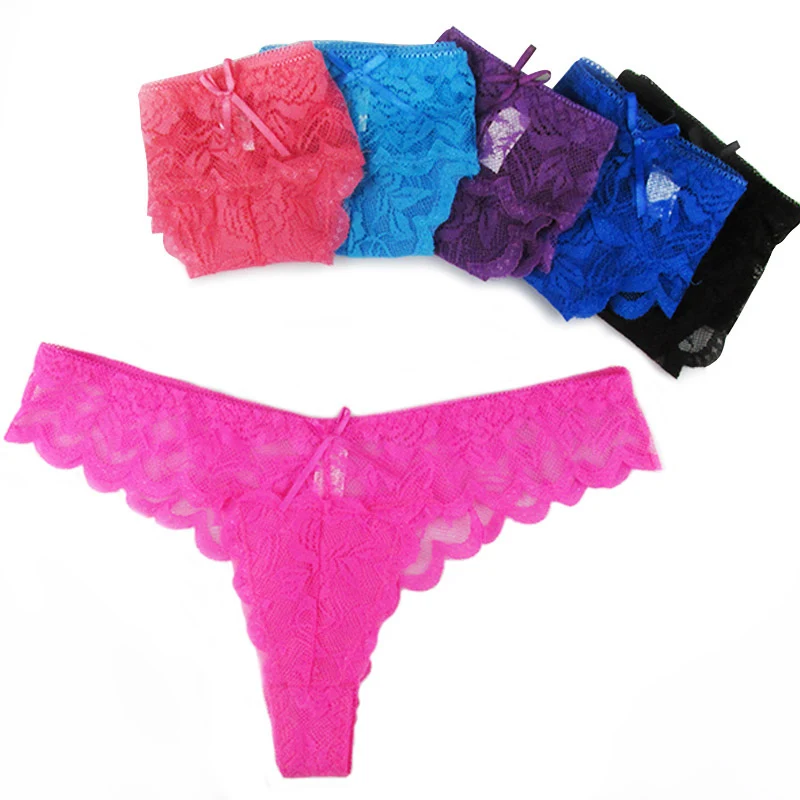 Women Underwear Soild Sexy Lingerie Panties Thong Lace T word Pants for