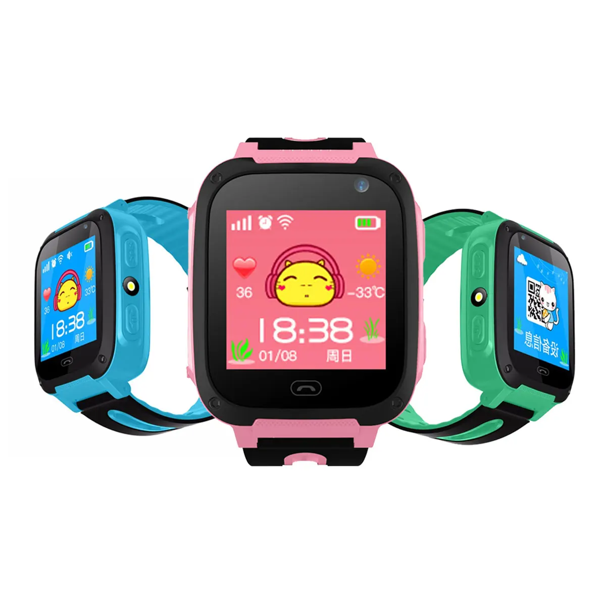 

V6 Smart Watch Baby With SMART CLOCK GPS Tracker Bluetooth Anti Lost Monitor SOS IP67 Phone Smartwatch Kids For IOS Android