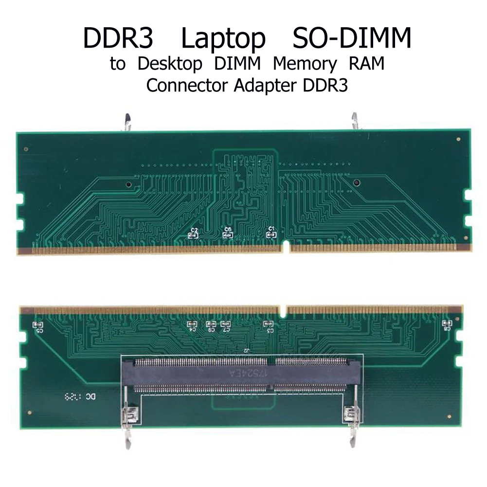 

DDR3 Laptop SO-DIMM to Desktop Adapter DIMM Memory RAM Converter Adapter Card