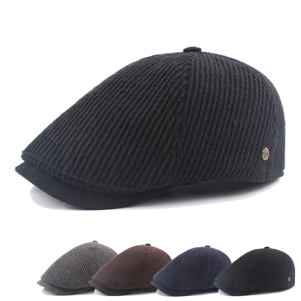 Newsboy Classic Beret Cap Wool Beret Hats Men Retro Winter Hats For Men