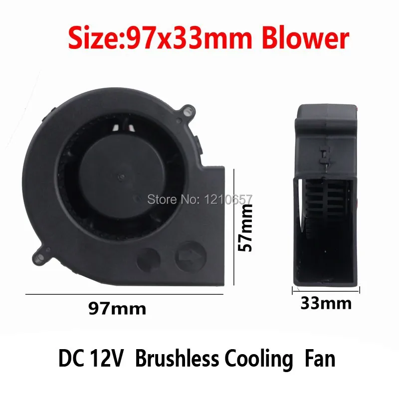 1 шт. Gdstime DC 12 В 2P 9733 97 мм x 33 Бесщеточный вентилятор охлаждения|blower fan|cooling blower fancooling |