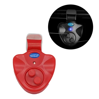 

1pcs 40g Fishing Electronic LED Light Fish Bite Sound Alarm Bell Clip On Fishing Rod Black Tackle Fishing accessories