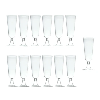 

opening promotion-60Pcs 150Ml Disposable Hard Plastic Champagne Glass Red Wine Glass Goblet Wine Glass Party Festival Event Su