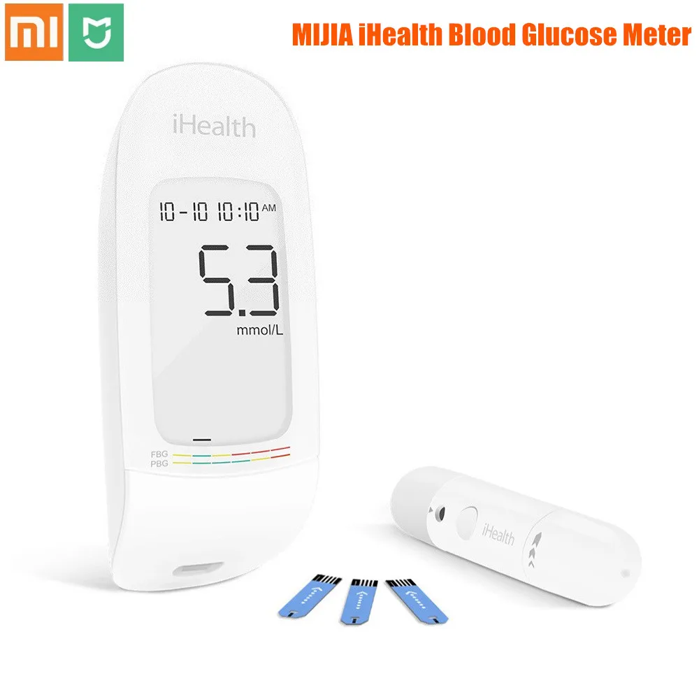 Xiaomi MIJIA iHealth измеритель глюкозы в крови с тестовыми полосками Lancets 5 передач