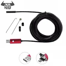 DANIU A99 8,0 мм HD 720 P 2MP 2in1 Micro USB эндоскоп 2/5/10 M 6LED объектив Водонепроницаемый Android/ПК Трубочная видеокамера со смотровым бороскопом Камера