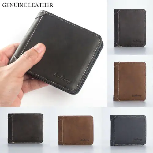Mens Casual Wallets Leather Short Foldable Wallet Purse 17 Credit Cards Holder