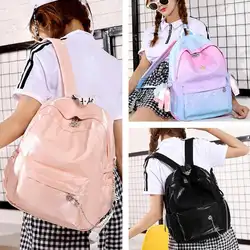 Модный рюкзак для девочек-подростков, нейлоновый рюкзак на молнии с короной, женские школьные сумки, большой объем, женские дорожные сумки