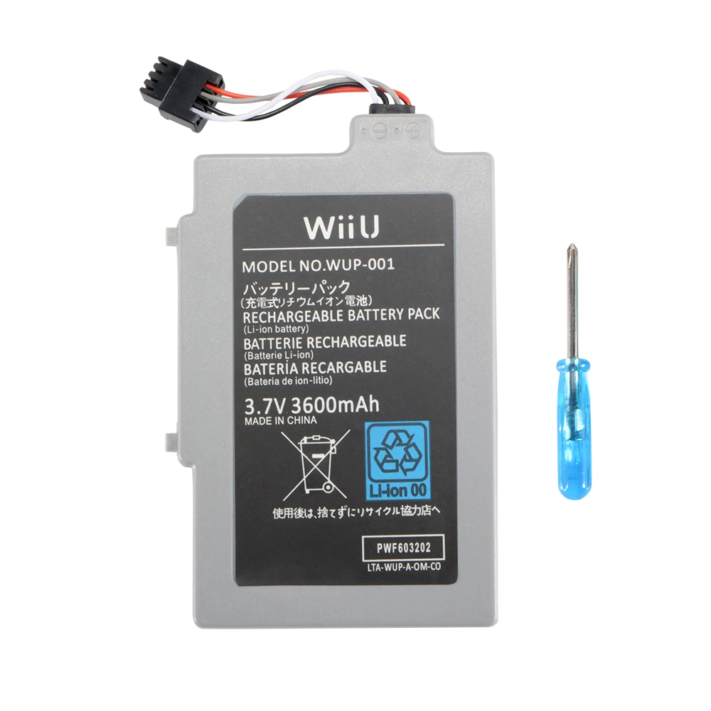 GTF 3,7 V 3600mAh литий-ионная аккумуляторная батарея для wii U Gamepad 3600mAh игровые аккумуляторы