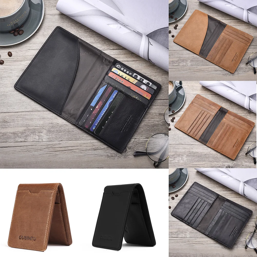 Fashion Leather Passport Soft Cover New Men Holder Solid Color Simple Travel Card | Багаж и сумки