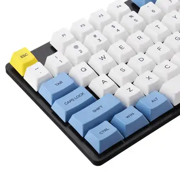 

108 Key Blue White Cherry Profile Dye-sub PBT Keycaps Keycap Set for Mechanical Keyboard Only Sell Keycap