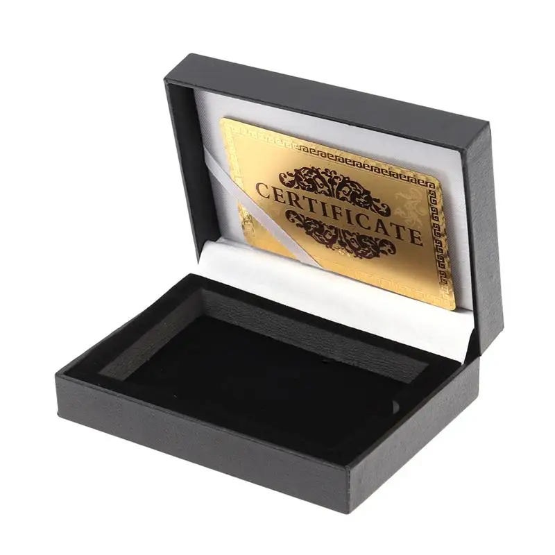 

Playing Card Storage Box PU Poker Holder Case Table Games Accessory without Cards (Black Color Random Card)