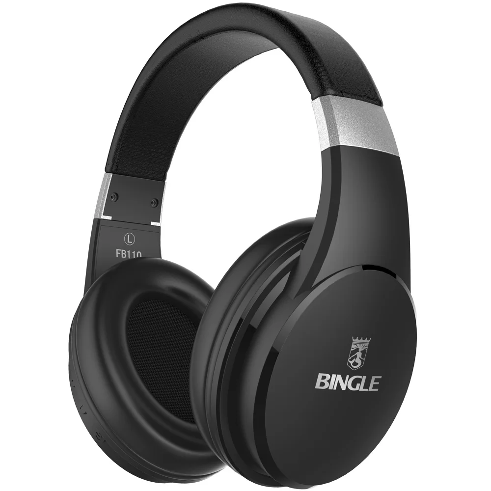 Bingle FB110 Overear Noise Canceling Blutooth HeadPhone Running Wireless Handsfree Audio Stereo Headphones Auricular Headset