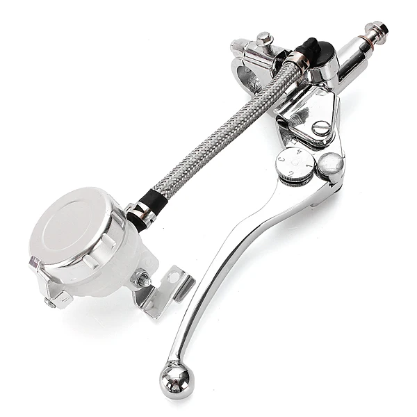 

Universal Motorcycle Front Right Brake Master Cylinder CHROME Fits 7/8 inch