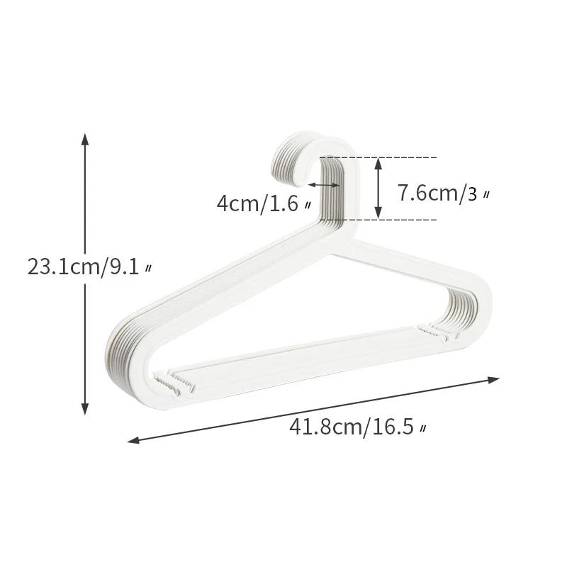 ORZ 10 Pack Clothes Hangers Dry Wet Closet Organizer Hanger for Pants Dress Jacket Underwear Shirt Clothes Holder Drying Rack
