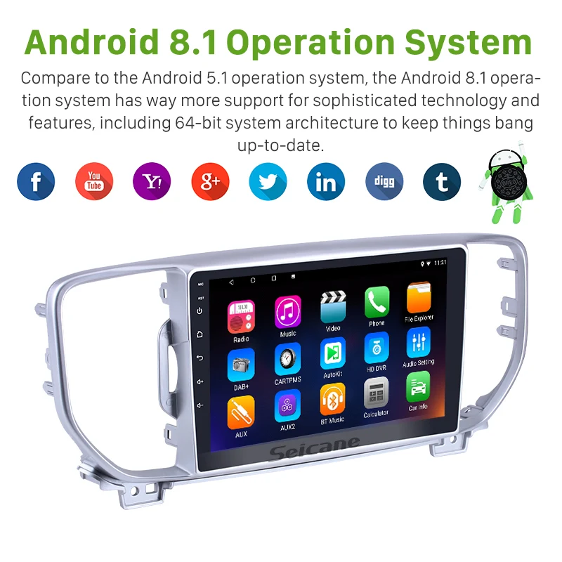 Sale Seicane Android 6.0/7.1/8.1 9" Car Radio For 2016 2017 2018 KIA KX5 Sportage 2Din Stereo GPS Navi Multimedia Player Head Unit 1 Sale Seicane Android 6.0/7.1/8.1 9" Car Radio For 2016 2017 2018 KIA KX5 Sportage 2Din Stereo GPS Navi Multimedia Player Head Unit 1