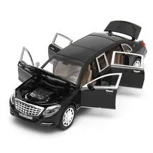 1:24 Игрушечная модель для Mercedes Maybach S600 Limousine литая металлическая модель автомобиля игрушка для детей Рождественский подарок игрушка автомобиль коллекция