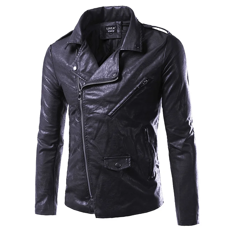 2018 Autumn Winter Zipper faux Leather hooded Jacket Loose Coat men Fashion Locomotive Black Leather Jacket Clothing 2018 Autumn Winter Zipper faux Leather hooded Jacket Loose Coat men Fashion Locomotive Black Leather Jacket Clothing
