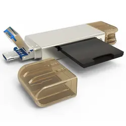 Алюминиевый сплав все в 1 Usb2.0 Тип C кардридер Sd Tf Micro-Sd кардридер Usb C Micro-Usb Android телефон Otg карта памяти Wri