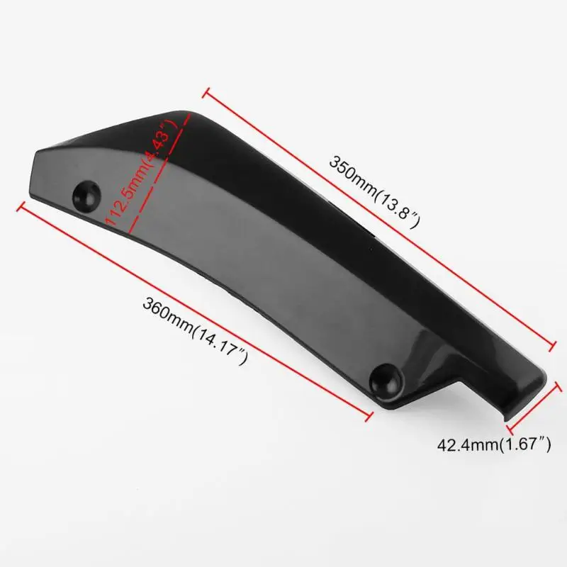 VODOOL 2 piezas Universal de parachoques trasero de coche alerón de labios Canards Wrap Angle Scratch Protector difusores ABS piezas de Exterior del coche VODOOL 2 piezas Universal de parachoques trasero de coche alerón de labios Canards Wrap Angle Scratch Protector difusores ABS piezas de Exterior del coche