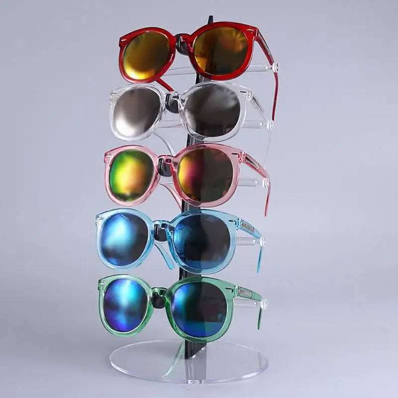 Level 5 Paires claires Socle en Verre Sunglass Lunettes Holder pr/ésentoir Lunettes de Soleil Organisateur Cadre Vitrine /étag/ère