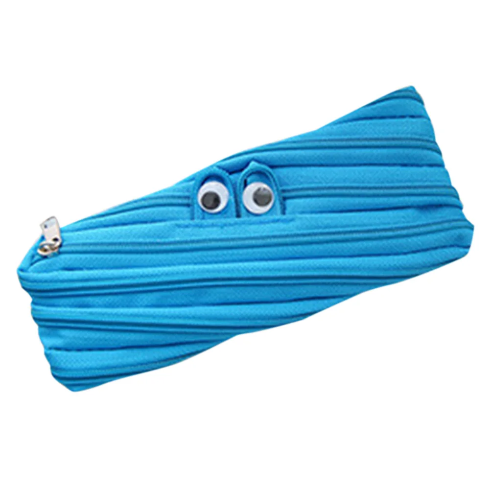 Monster Pencil Bag Смешные мультяшная сумка для ручек карандаш канцелярские сумка (оранжевый)