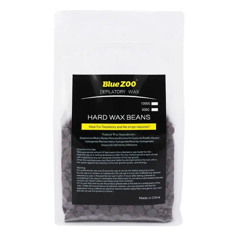 500/1000g Hard Wax Beans Painless Depilatory Wax Waxing Pellet Body Hair Removal Warmer Wax Heater Pot Hair Remover