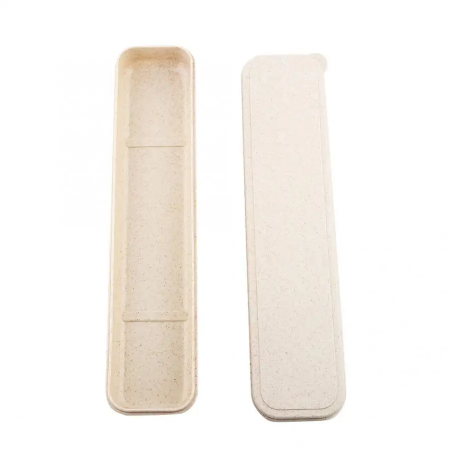 

Natural Chopsticks Portable Reusable Eco-friendly Wheat Straw Chopsticks Fork Spoon Storage Case Box