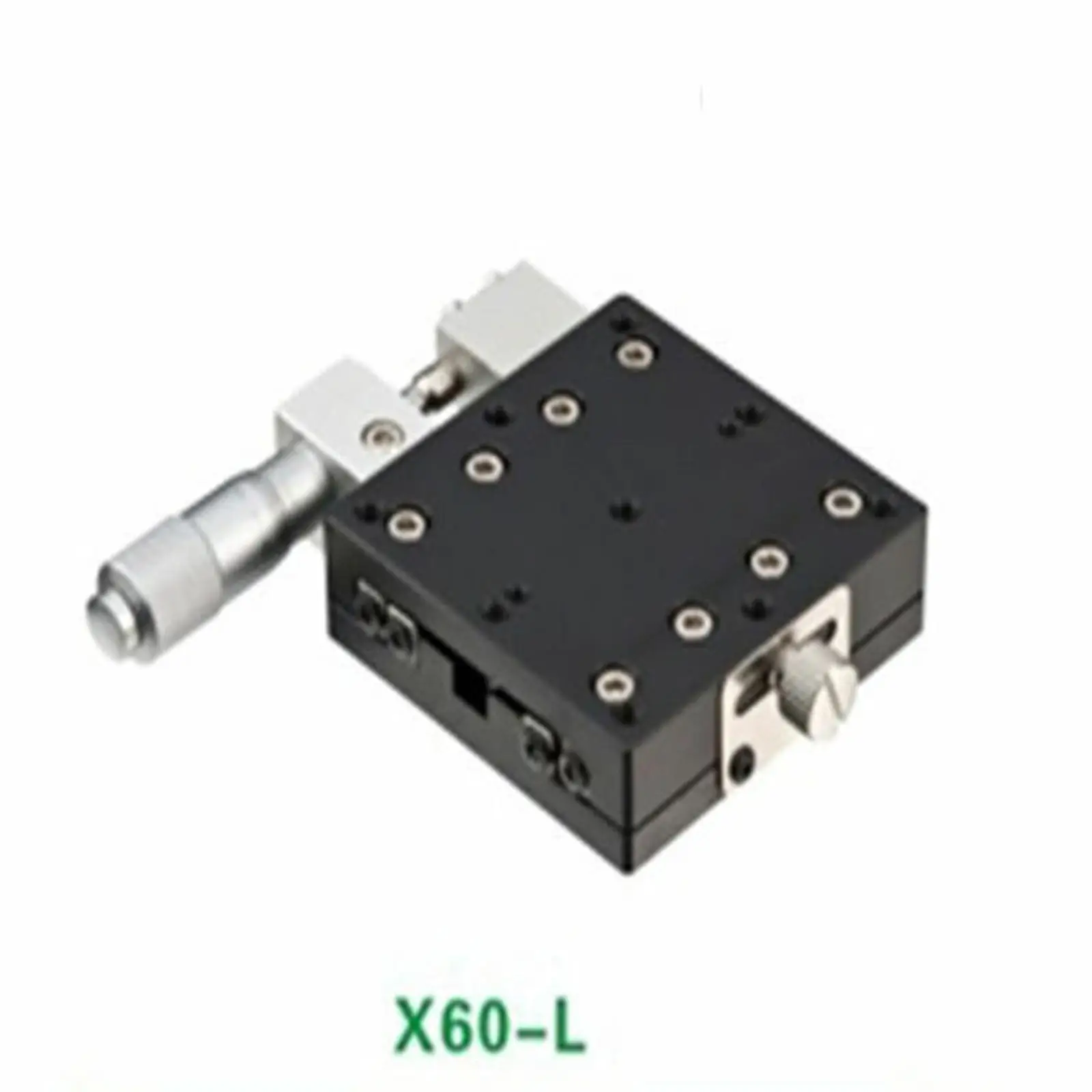 

X Axis 60X60mm Platform Precision Bearing Linear Stage Left Micrometer