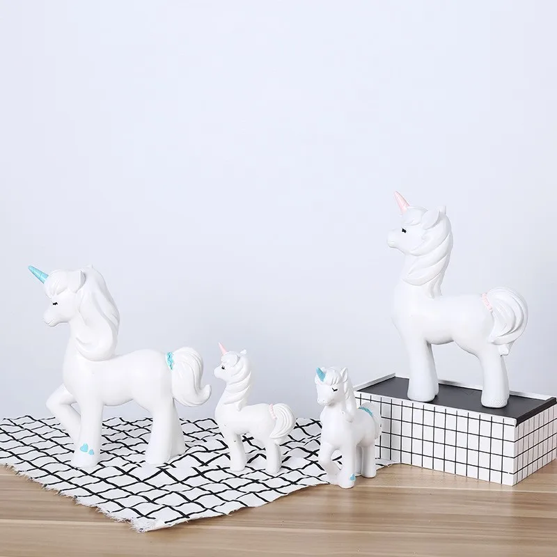 

Cute Cartoon Mini Unicorn Model Small Statue Figurine Crafts Ornament Miniatures Home Ornament