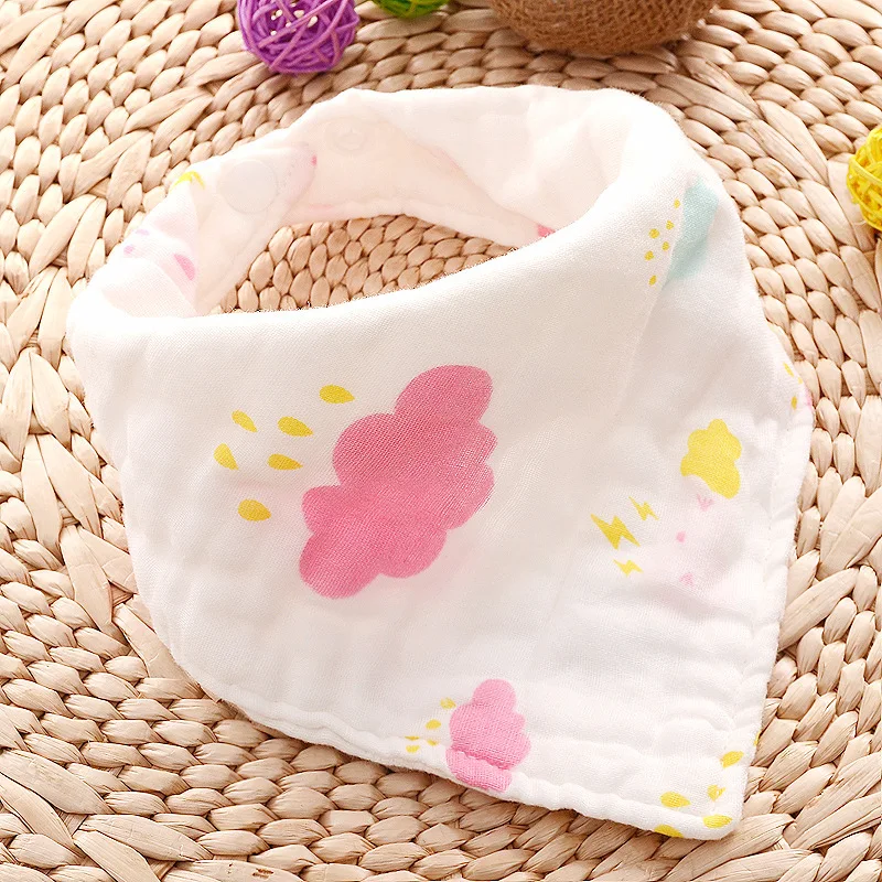 Baby Bibs Girls Boys Baby Cloth Babador Animal Fruit Print Baby Bandana Bibs Bebe Smock Burp Cloths Accessory Infant Baby Stuff