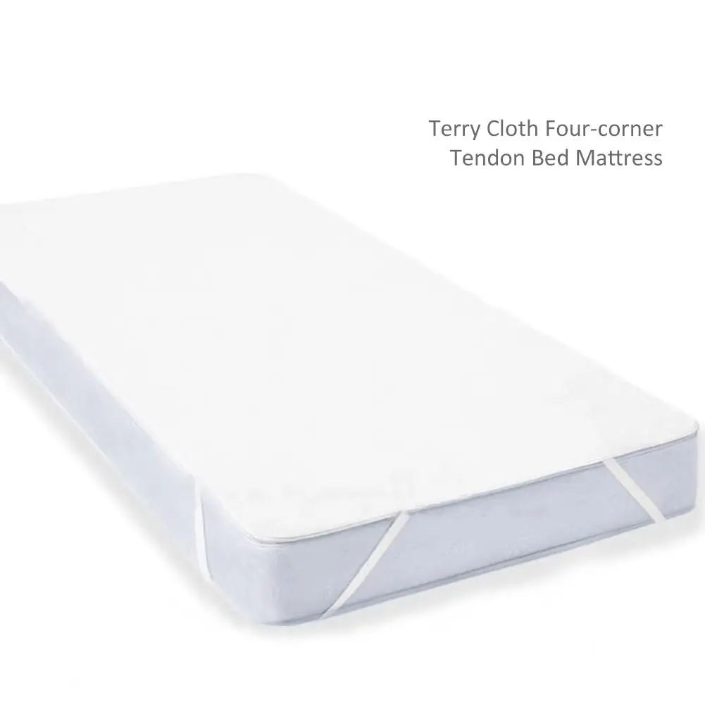

1PCs New Four Corner Tendon Terry Cloth Waterproof Bed Cover Waterproof Mattress Protector Breathable Bed Cover
