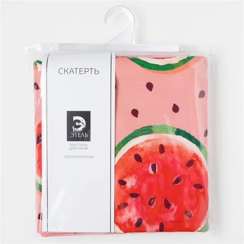 Скатерть Этель Арбузы 150×280 см репс пл. 130 г/м² 100% хлопок|Скатерти| |