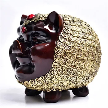 

Modern Resin Pig Statue Miniature Statue Baby Piggy Bank Save Money Coin Money Box Birthday Gift Home Decoration Accessories