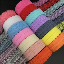 Cinta de encaje de 10 yardas y 30mm, tela roja bordada de bricolaje, para coser tela de encaje para Decoración
