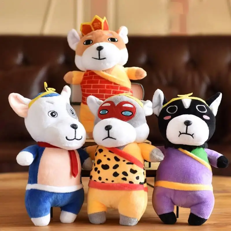 

4PCS Journey to The West Cartoon Doll Plush Toy Tang's Monk Master and Apprentice The Monkey King Toy For Children