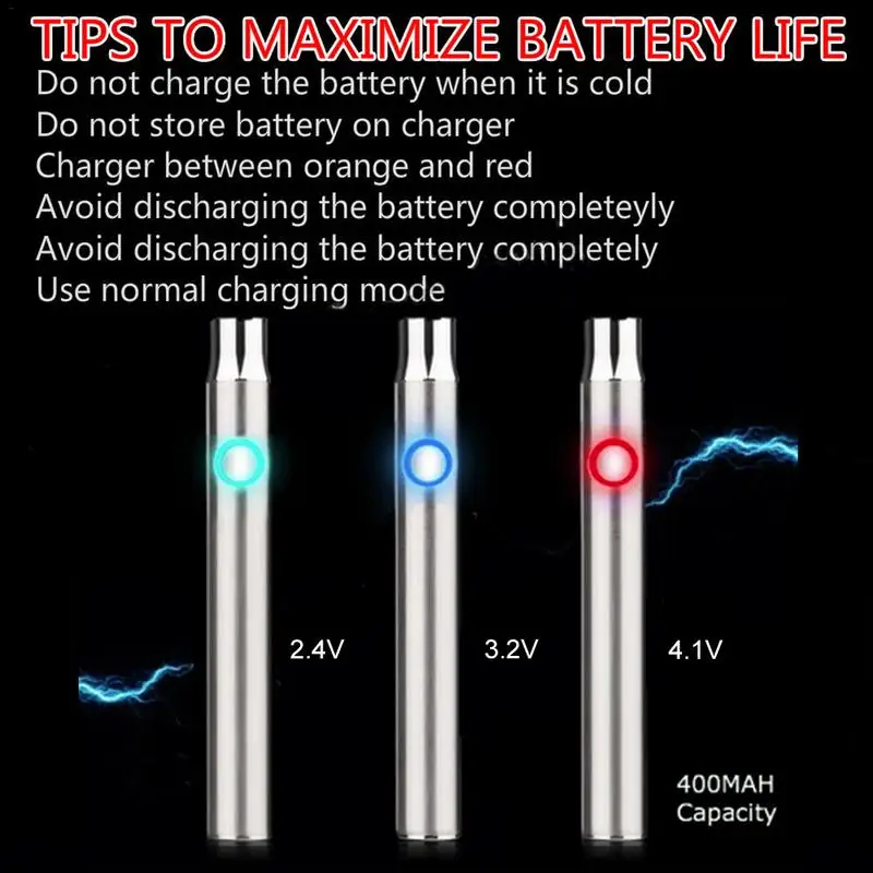 Стиль ручки КБР Кнопка разогрева батарея с переменным вольтом 2,4 В 3,2 В 4,1 в и режим разогрева 510 резьба портативный мини