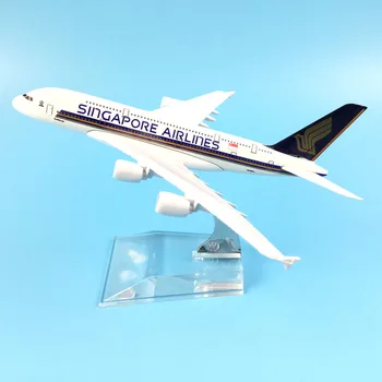 

Aircraft Model Diecast Metal Model Airplanes 16cm 1:400 Singapore Airways A380 Airbus Airplane Model Toy Plane Gift M6-042