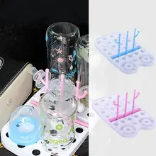 Бутылка сухая стойка детская бутылка слив сушилка для одежды синий розовый детская бутылка Чистящая сушилка Drainer милый стеллаж для хранения сушки