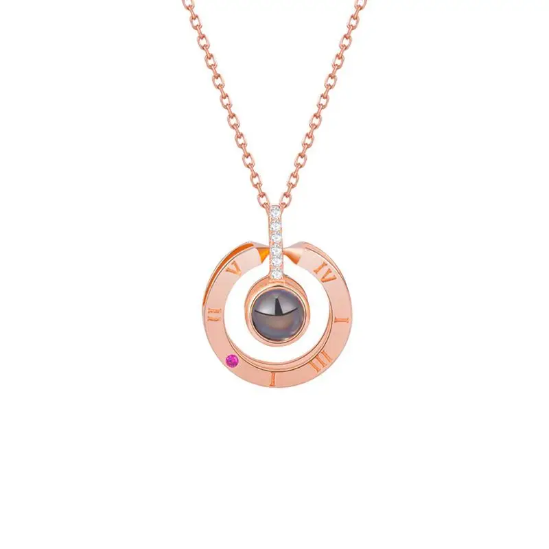 

Necklace Women Titanium Steel Zircon Skin-friendly Romance Fashionable Simple Pendant Necklace Newly For Women Lady Girl Student