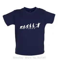 Футболка Новинка крутые рубашки мужская с коротким рукавом Футболка Эволюция человека гандбол-Baby/Toddler T-Shirt-3-24 месяца