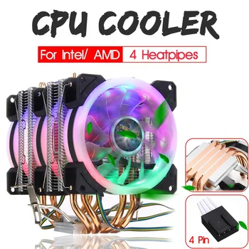 

6 Heatpipe CPU Cooler Dual Tower with RGB 4pin CPU Cooling Fan Heatsink for Intel 775/1150/1151/1155/1156/1366 for AMD Socket
