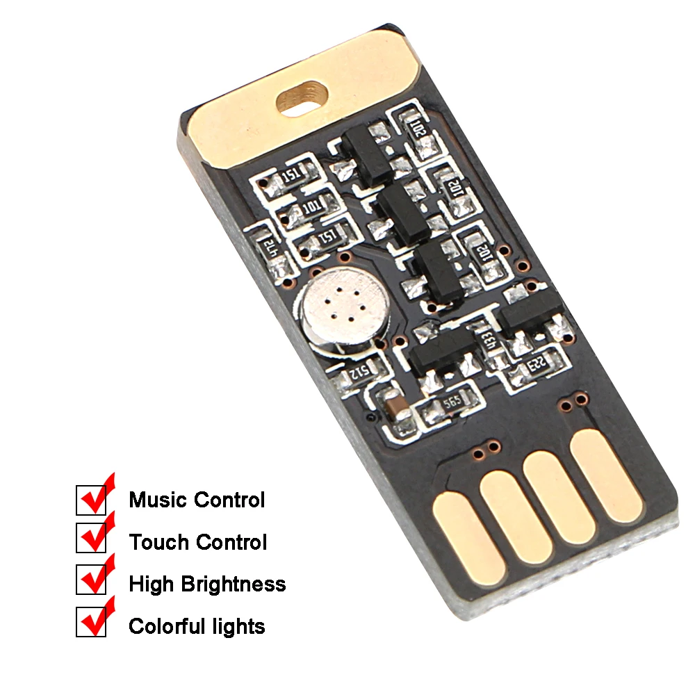 FORAUTO Автомобильный светодиодный USB RGB атмосферный свет портативный мини авто декоративная лампа голосовое и сенсорное управление Авто Лампа нижнего освещения Стайлинг автомобиля